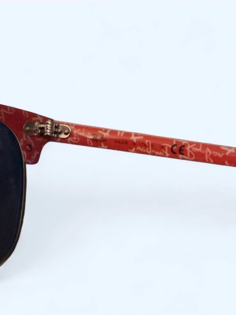 Ray-Ban Sunglasses - Black Front with Red Temples